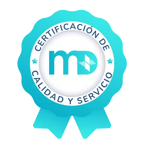 Sello de certificación de calidad y servicio de Mexicali Doctors